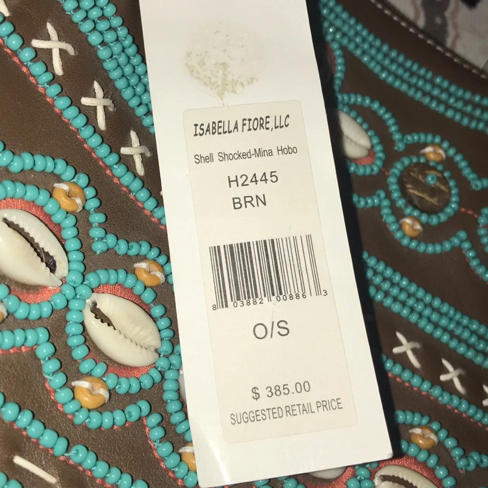 NWT Isabel Fiore Sea Shell beaded bag